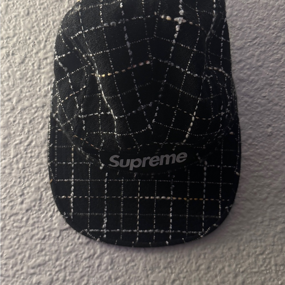 Supreme 5-Panel Camp Cap “Black/White Grid”